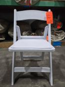 White Resin Padded Folding Chairs