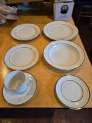 Off White with Gold Band Dinnerware