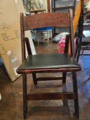 Mahogany Padded Folding Chairs