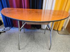 (5) Half round tables, 60 inches