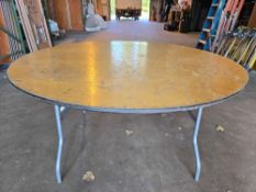 (25) 60 in. Round Wood Tables