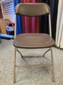 (100) Brown Folding Chairs