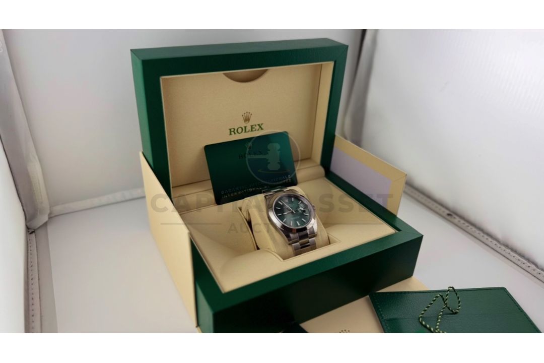 (ON SALE) ROLEX DATEJUST *MINT GREEN DIAL* 41MM OYSTER STEEL (DECEMBER 2024 NEW / UNWORN) - Image 6 of 23