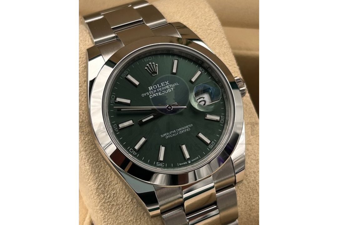 (ON SALE) ROLEX DATEJUST *MINT GREEN DIAL* 41MM OYSTER STEEL (DECEMBER 2024 NEW / UNWORN) - Image 3 of 23