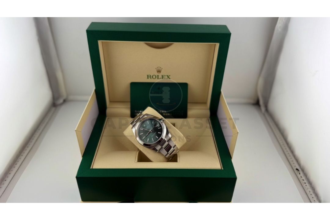 (ON SALE) ROLEX DATEJUST *MINT GREEN DIAL* 41MM OYSTER STEEL (DECEMBER 2024 NEW / UNWORN) - Image 10 of 23