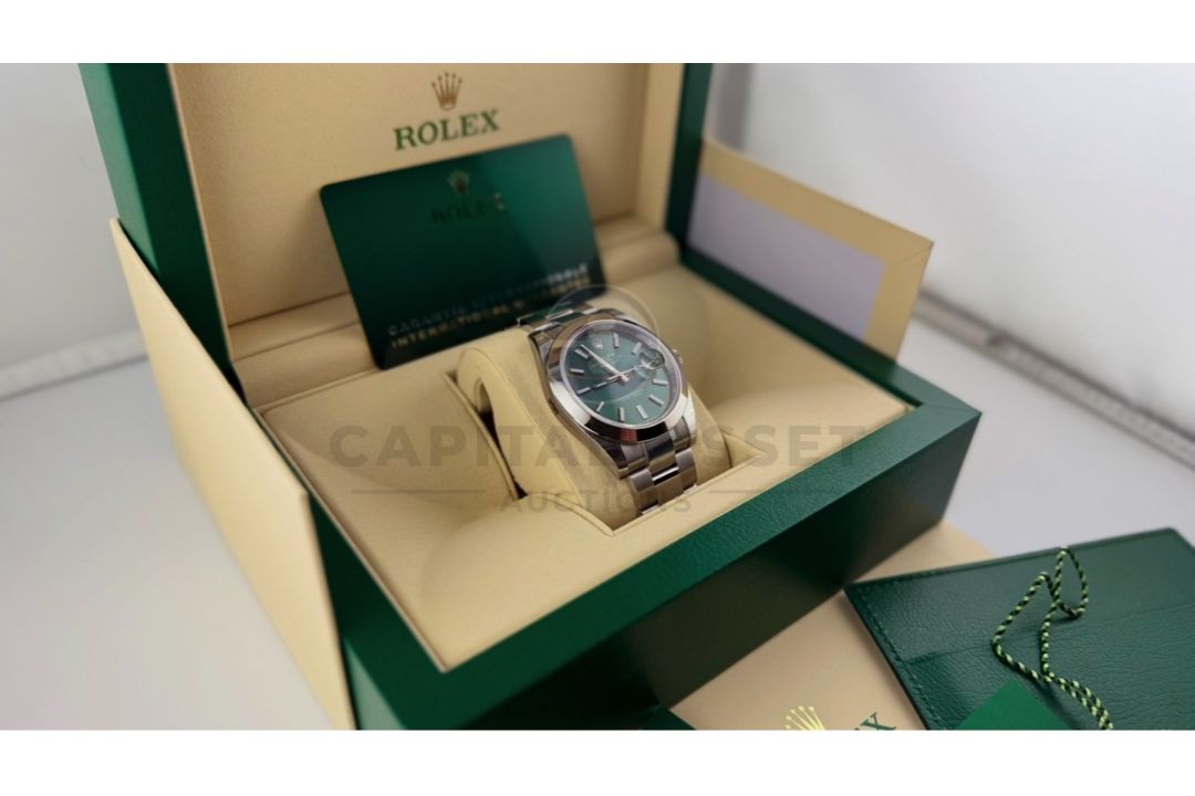 (ON SALE) ROLEX DATEJUST *MINT GREEN DIAL* 41MM OYSTER STEEL (DECEMBER 2024 NEW / UNWORN) - Image 7 of 23