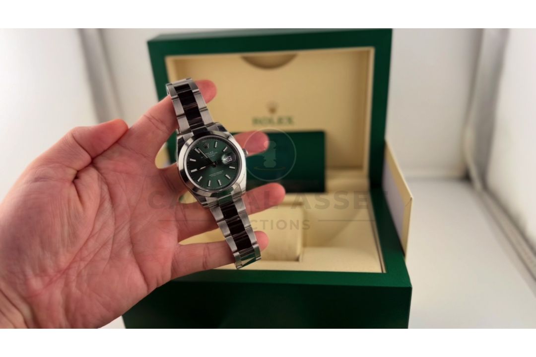 (ON SALE) ROLEX DATEJUST *MINT GREEN DIAL* 41MM OYSTER STEEL (DECEMBER 2024 NEW / UNWORN) - Image 22 of 23