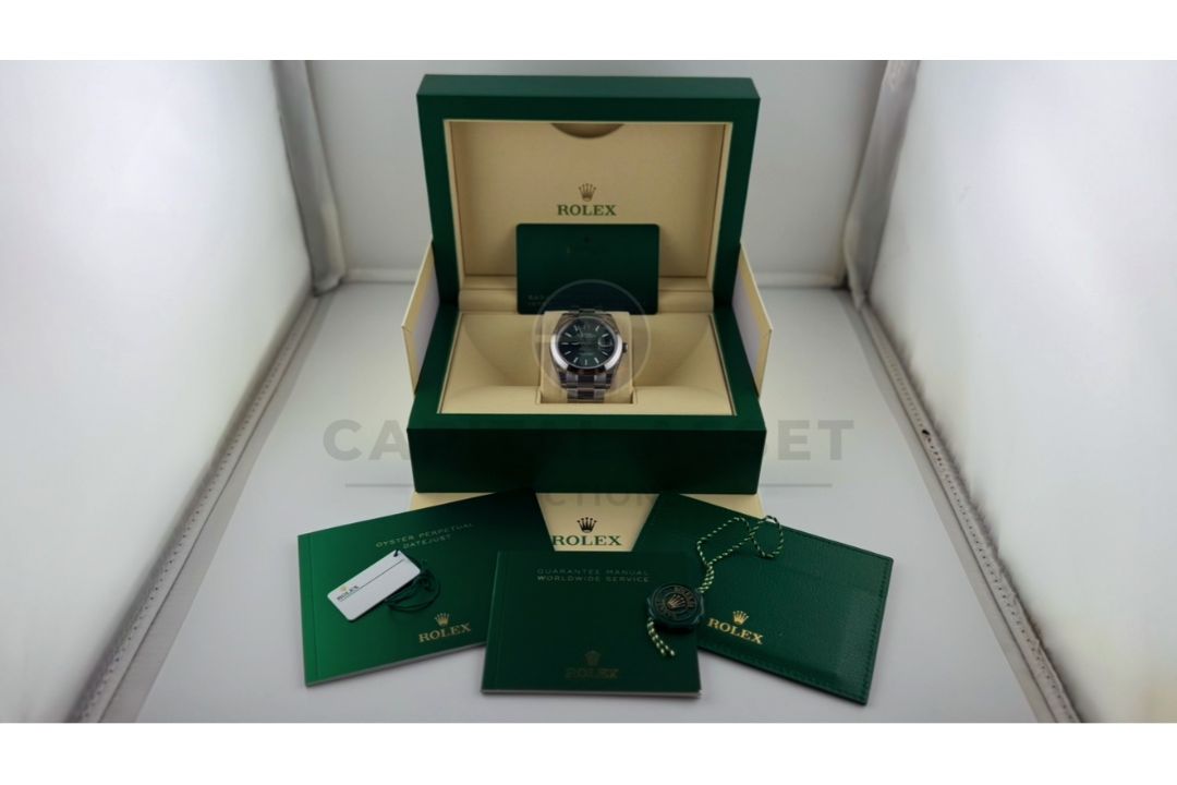 (ON SALE) ROLEX DATEJUST *MINT GREEN DIAL* 41MM OYSTER STEEL (DECEMBER 2024 NEW / UNWORN) - Image 4 of 23