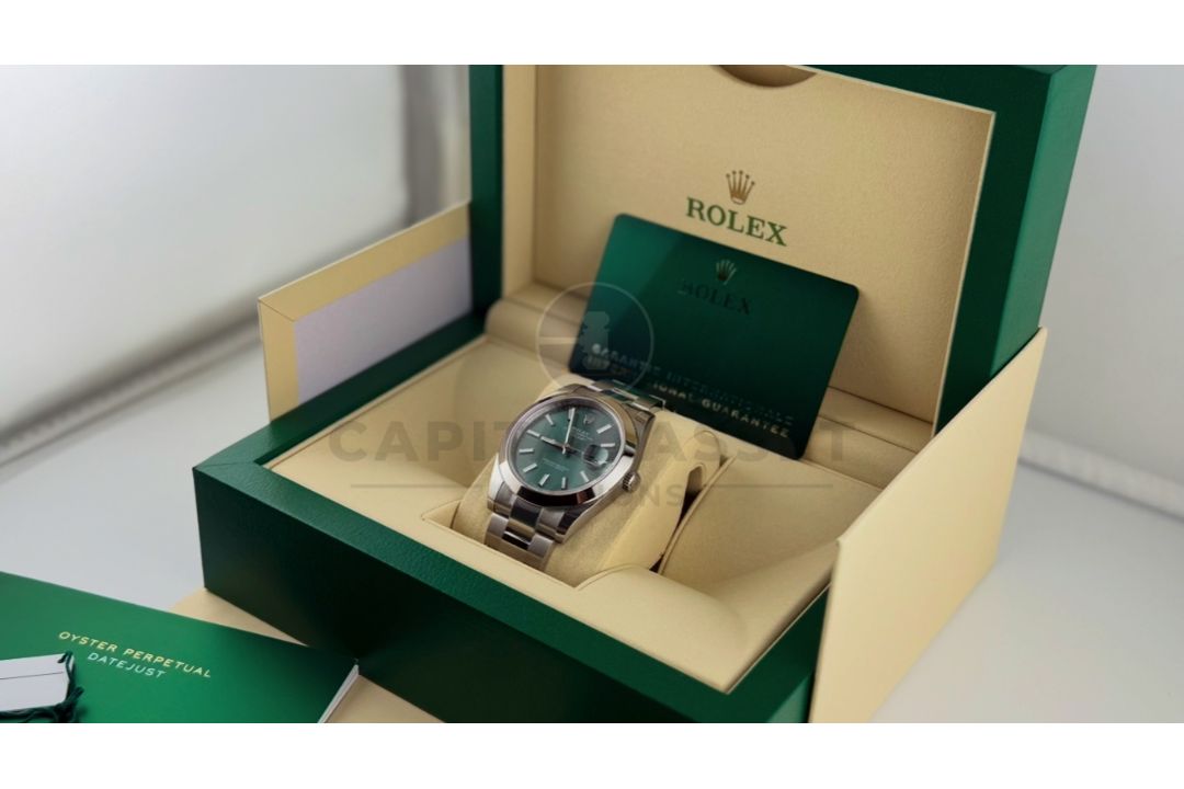 (ON SALE) ROLEX DATEJUST *MINT GREEN DIAL* 41MM OYSTER STEEL (DECEMBER 2024 NEW / UNWORN) - Image 9 of 23