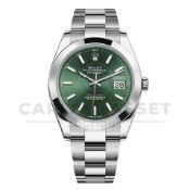 (ON SALE) ROLEX DATEJUST *MINT GREEN DIAL* 41MM OYSTER STEEL (DECEMBER 2024 NEW / UNWORN)