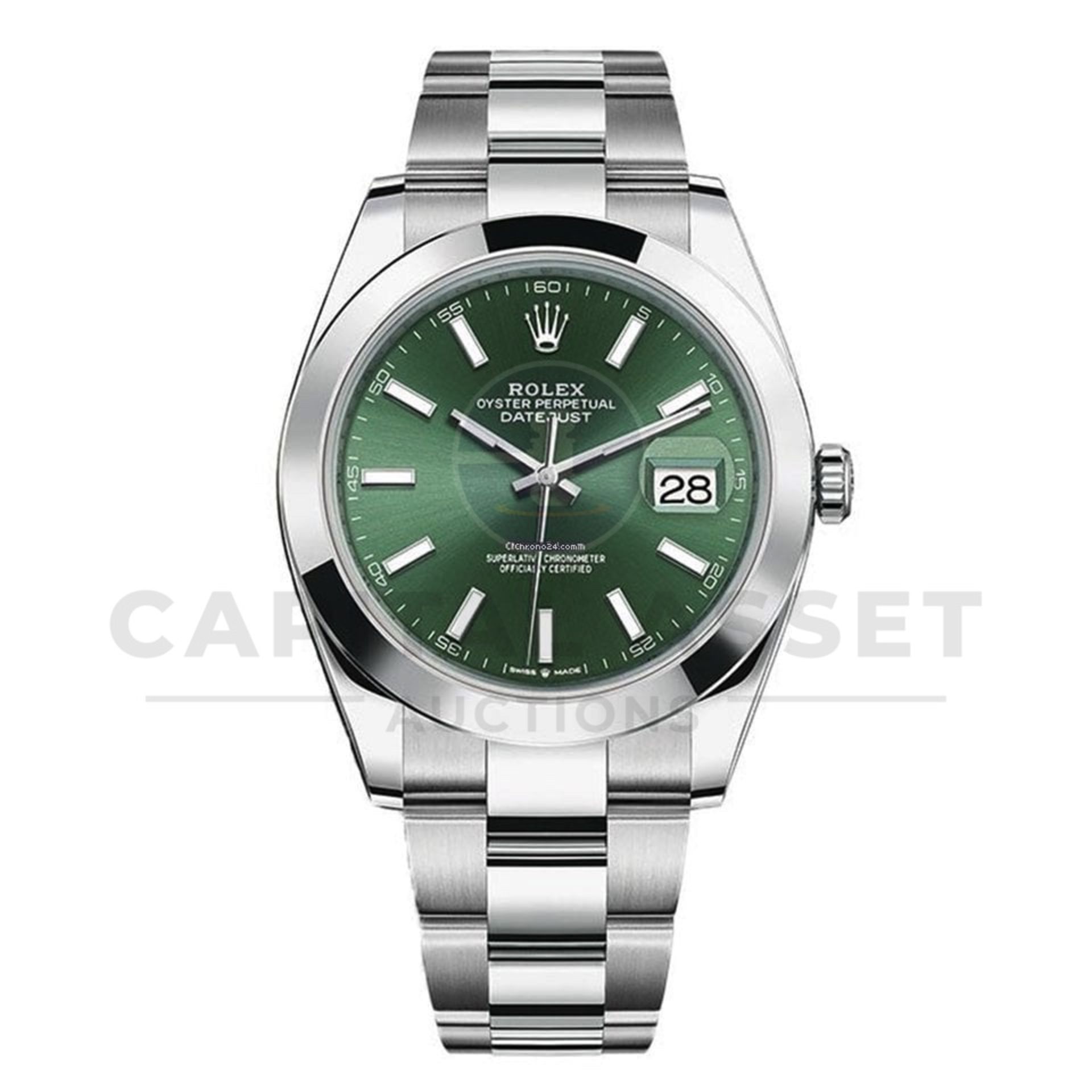 (ON SALE) ROLEX DATEJUST *MINT GREEN DIAL* 41MM OYSTER STEEL (DECEMBER 2024 NEW / UNWORN)