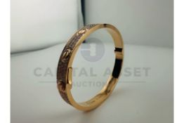 (ON SALE) ROSE GOLD "LOVE BRACLET WITH PAVED DIAMOND SETTING 'CLASSIC MODEL" NEW 2025
