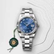 ROLEX DATEJUST 41mm AZZURRO BLUE DIAL WITH 