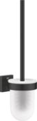 RRP £78.69 - GROHE Start Cube QuickFix Toilet Brush Set (Material: Glass & Metal, Wall Mounted, wit