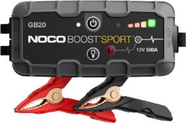 RRP £91.99 - NOCO Boost Sport GB20 500A UltraSafe Car Jump Starter, Jump Starter Power Pack, 12V Ba