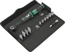 RRP £173.85 - Wera Click-Torque A 6 Set 1 Adjustable Torque Wrench Set, 1/4" Hex Drive, 2.5-25 Nm,