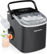 RRP £99.75 - EUHOMY Ice Maker Machine Countertop Ice Cube Maker, Self-Cleaning Function,9 Cubes in
