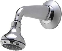 RRP £89.99 - Aqualisa 235047 Hydramax Complete Fixed Head and Arm, Chrome, 90mm, Silver