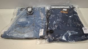 20 X BRAND NEW MIXED JEANS LOT CONTAINING DUCK AND COVER AND CROSSHATCH IN SIZES, 30, 32, 34, 36,