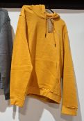 20 X BRAND NEW CROSSHATCH HOODIES 11 X IN COLOUR MUSTARD IN SIZES , S, M, L, XL, 9 X CHARCOAL IN