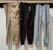 19 X BRAND NEW MIXED TRACKSUIT BOTTOM LOT CONTAINING, DUCK AND COVER AND CROSSHATCH IN, CHARCOAL,