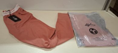 20 X BRAND NEW LILYLANE LONDON LEGGINGS IN DARK PINK IN SIZES, S, M, L, (IN 1 TRAY - TRAY NOT