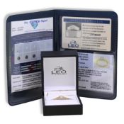 An 18ct gold 'Leo' diamond solitaire ring,