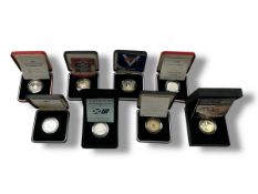 Royal Mint - Eight silver proof piedfort two pound pieces,