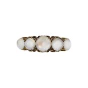 A five stone moonstone ring,