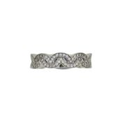 An 18ct gold diamond set wave style ring,
