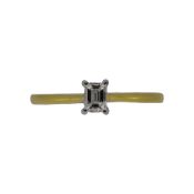 An 18ct gold diamond solitaire ring,