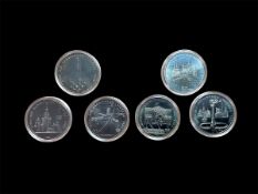 Moscow Olympics 6 coin commemorative set,