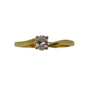 A single stone diamond ring,