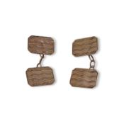 A pair of 9ct gold cufflinks,