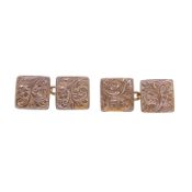 A pair of 9ct gold cufflinks,