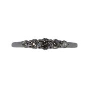 An 18ct gold five stone diamond ring,