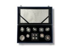 Royal Mint - The Queen's 80th birthday collection proof set in Sterling silver,