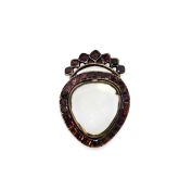 A Georgian garnet locket,