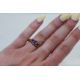 A 9ct gold amethyst three stone ring, - Image 4 of 4