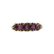 A five stone ruby ring,