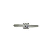 An 18ct gold diamond set ring,