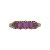 A five stone ruby ring,