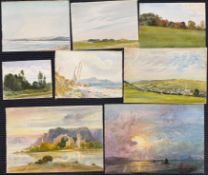 § A Collection Of Watercolours By Nathaniel Sparks RE (1880-1956)