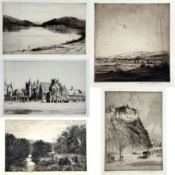 § A Collection Of Five Etchings Nathaniel Sparks RE (1880-1956)