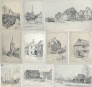 § A Collection Of Drawings By Nathaniel Sparks RE (1880-1956)