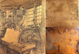 § A Collection Of Three Copper Printing Plates By Nathaniel Sparks RE (1880-1956)