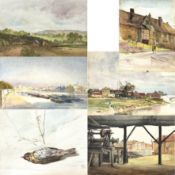 § A Collection Of Watercolours And Drawings By Nathaniel Sparks RE (1880-1956)