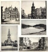 § A Collection Of Five Etchings By Nathaniel Sparks RE (1880-1956)
