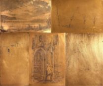 § A Collection Of Five Copper Printing Plates By Nathaniel Sparks RE (1880-1956)