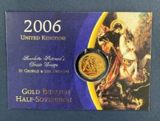 A Queen Elizabeth II bullion half sovereign,
